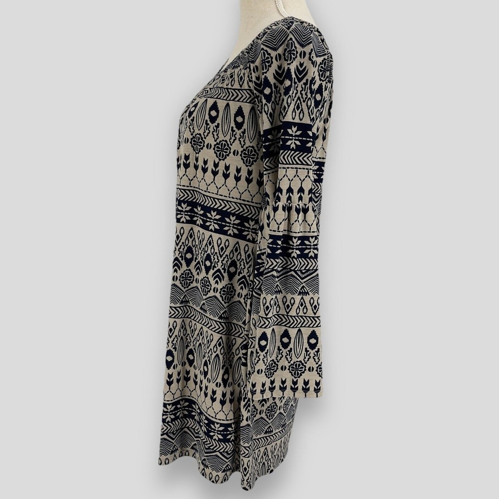 R Rouge Dress Womens Long Bell Sleeve Bohemian Printed Off The Shoulder Casual S - Picture 7 of 9